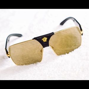 Versace VE2207 Unisex Gold Mirrored sunglasses
